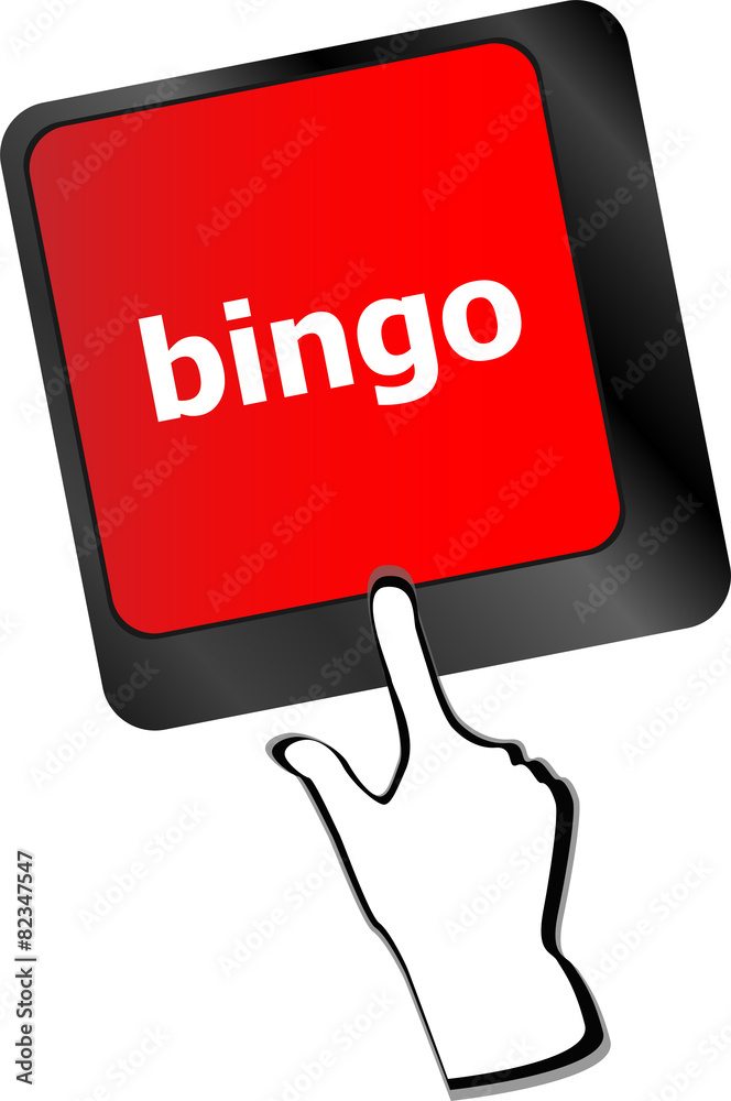 bingo button on computer keyboard keys vector bingo button on computer keyboard keys vector
