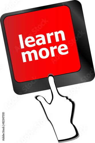 education concept with learn more button on computer vector