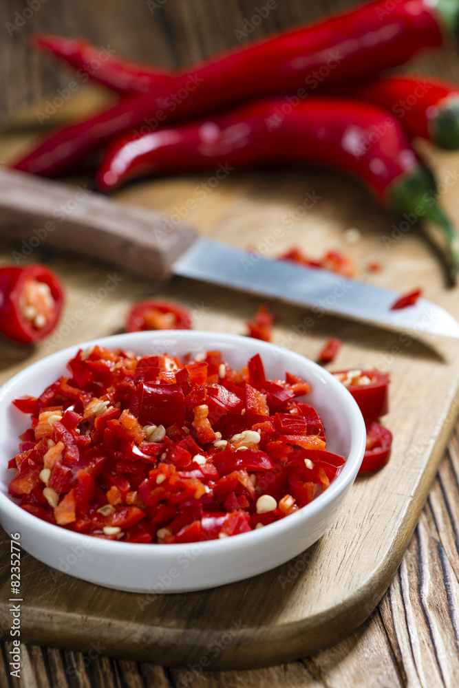 Cutted red Chilis Cutted red Chilis