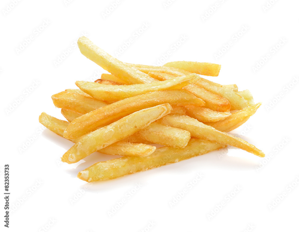 French fries isolated on white background French fries isolated on white background