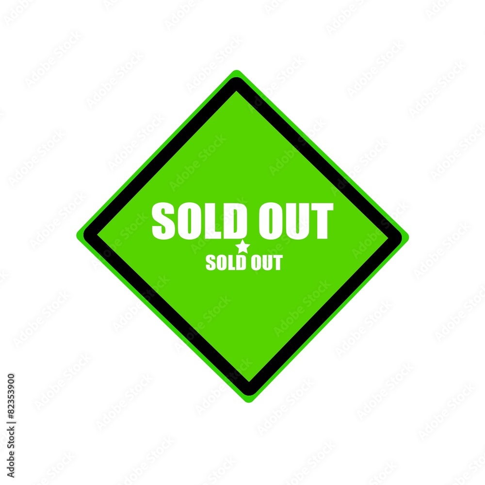 SOLD OUT white stamp text on green background SOLD OUT white stamp text on green background