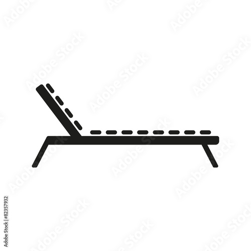 Fotografie, Obraz The lounger icon. Sunbed symbol. Flat