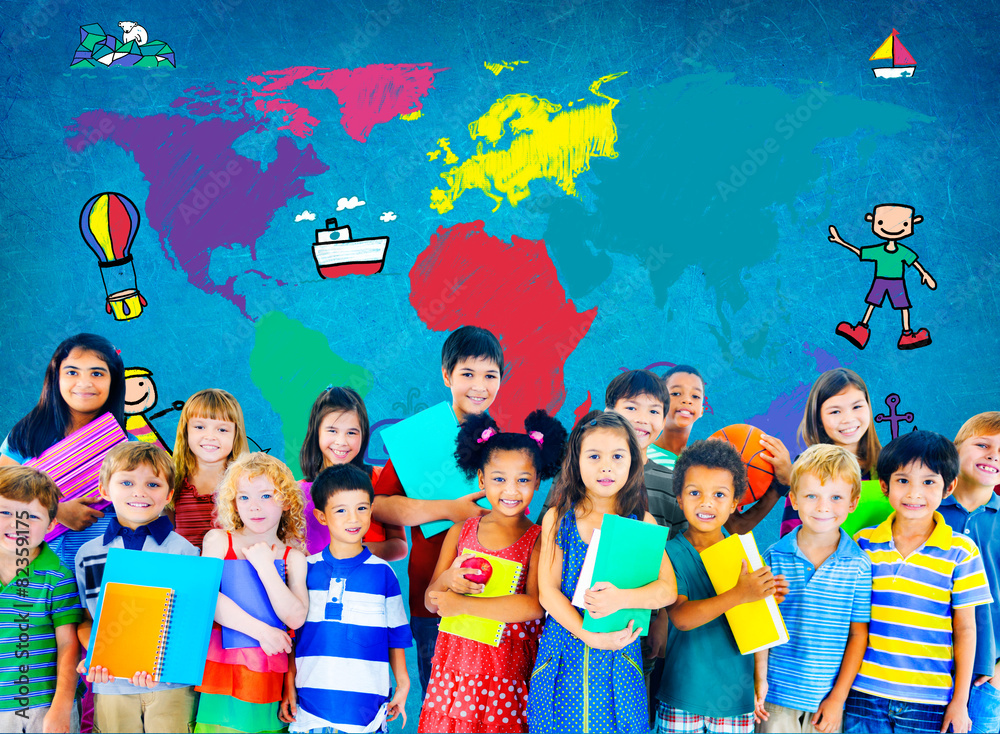 World Kids Journey Adventure Imagination Travel Concept World Kids Journey Adventure Imagination Travel Concept
