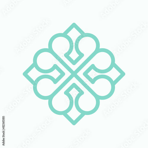 Geometric arabic logo pattern