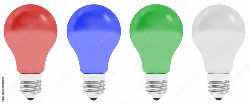 Light bulbs colored Light bulbs colored