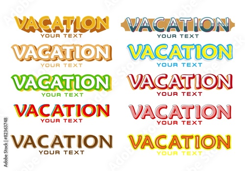 Vacation Text Vintage