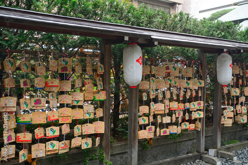 Wish plates, Tokyo, Japan photo