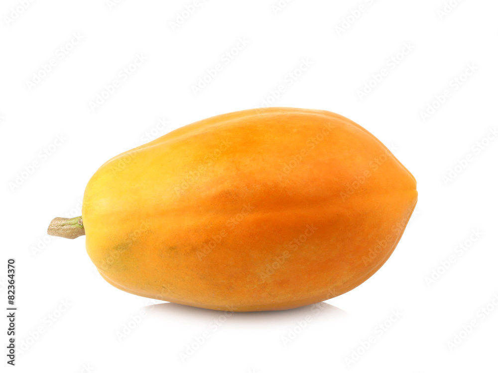 fresh yellow papaya isolated on white fresh yellow papaya isolated on white