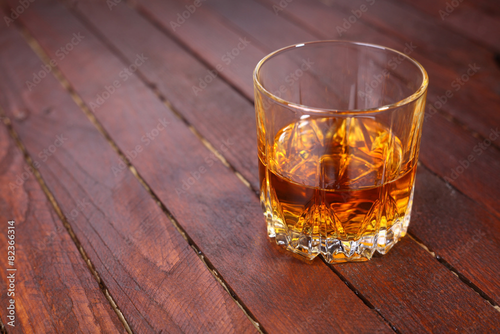 Whisky on wood