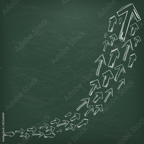 Blackboard Arrows Growth
