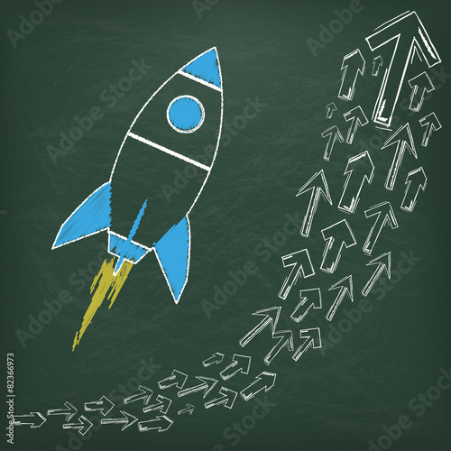 Blackboard Arrows Growth Rocket