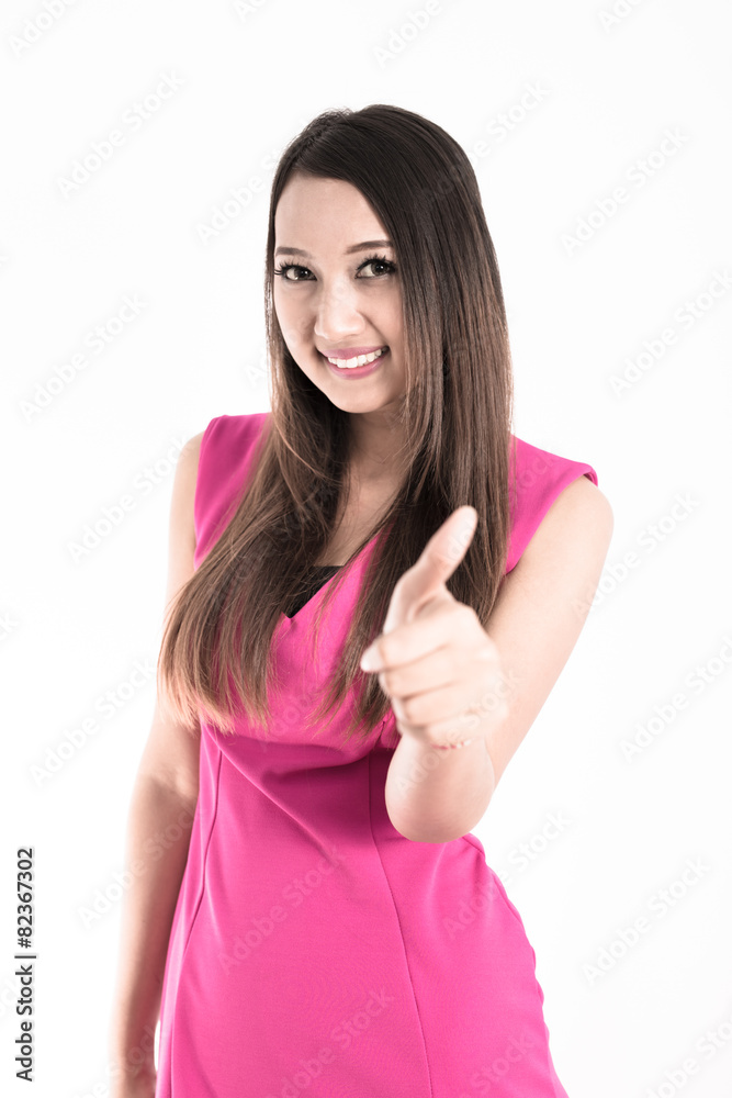 Asian woman isolated on white background. Asian woman isolated on white background.