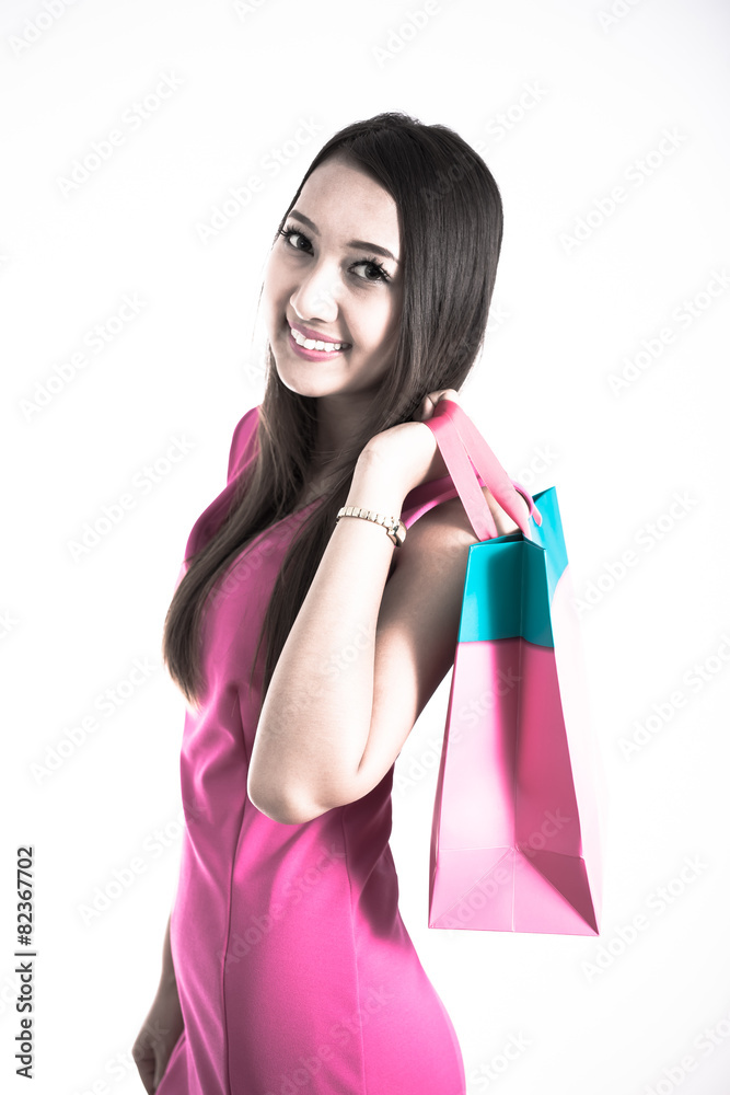 Shopping woman holding shopping bags Shopping woman holding shopping bags