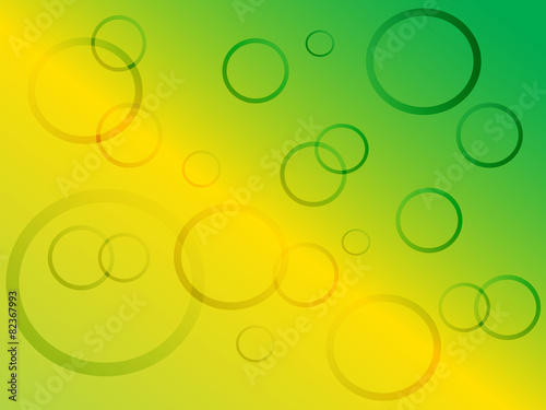 Beautiful modern circle abstract green and yellow background