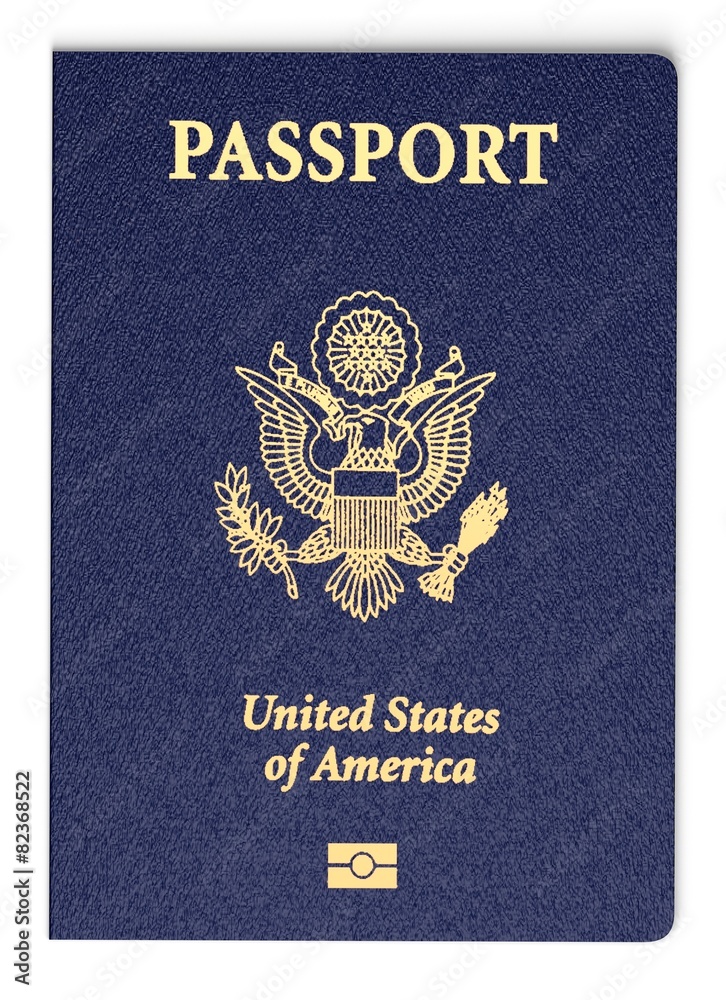 Passport. 3D. New U.S. Passport with Microchip Stock 写真 Adobe Stock
