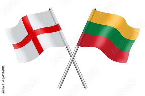 Free Download Flags: England and Lithuania - GFXLoad