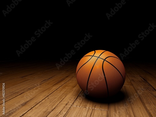 Basketball. 3D. Basketball in the Spotlight © BillionPhotos.com