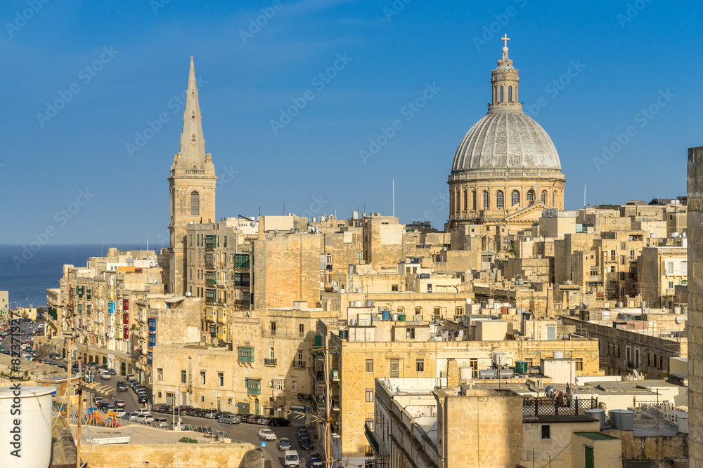 Rooftops of Valletta in Malta