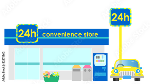 コンビニ、コンビニエンスストア、24時間営業