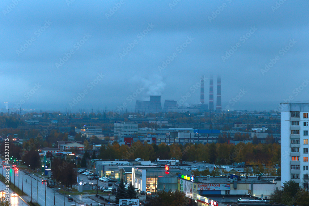 Fototapeta premium Naberezhnye Chelny, Russia - October 7, 2014: cityscape view fro