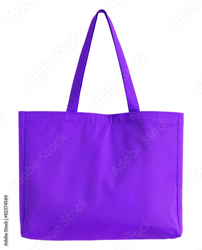 blue fabric bag isolated on white with clipping path