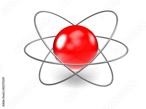 Atom. 3D. Symbolic Energy Sign