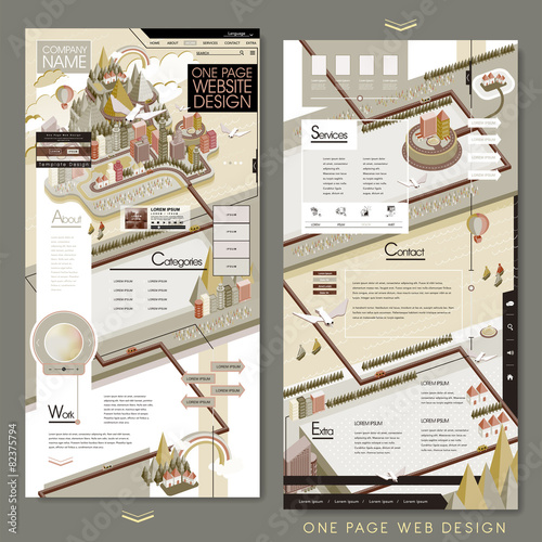 adorable one page website template design