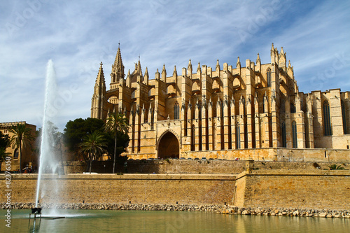 Majorca Palma Cathedral  at Balearic Islands Spain © Lsantilli