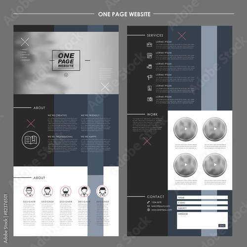elegant one page website template design