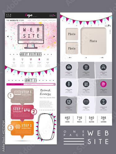 lovely one page website template design
