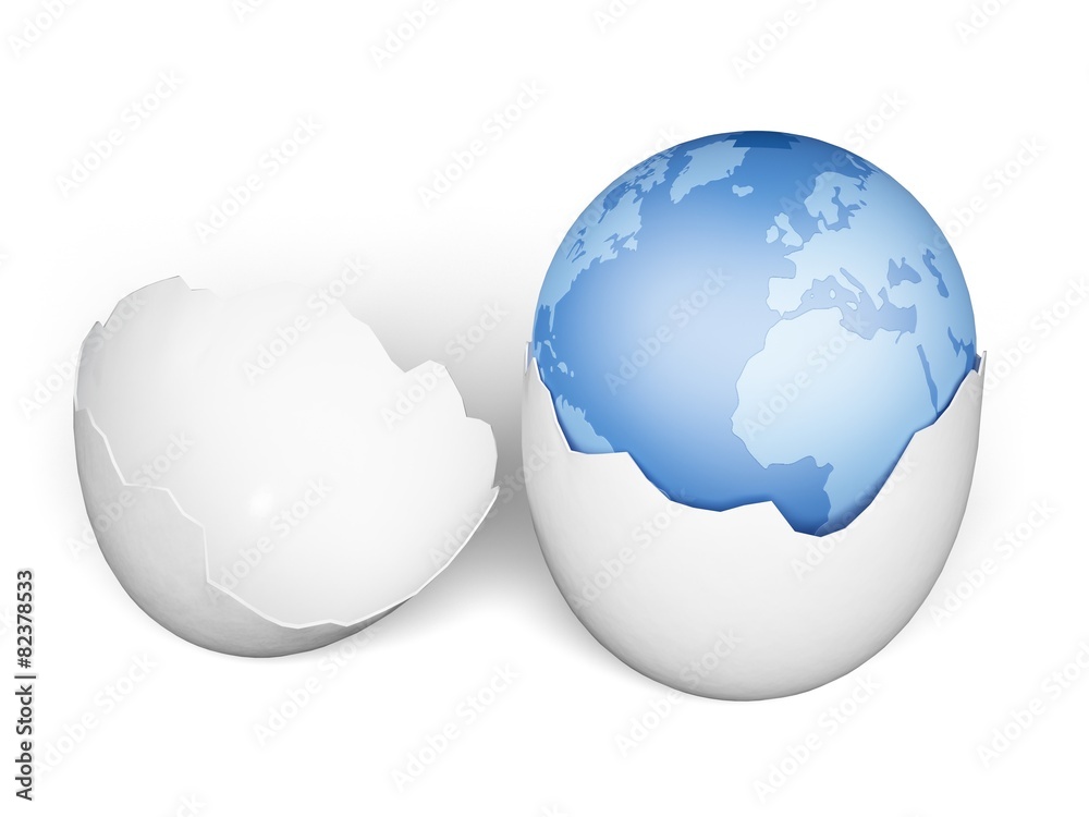 Earth. 3D. Global Renewal