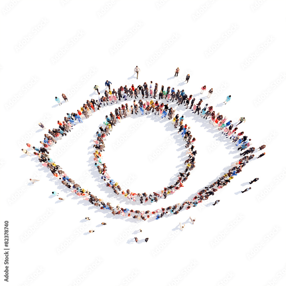 people in the form of eye. people in the form of eye.