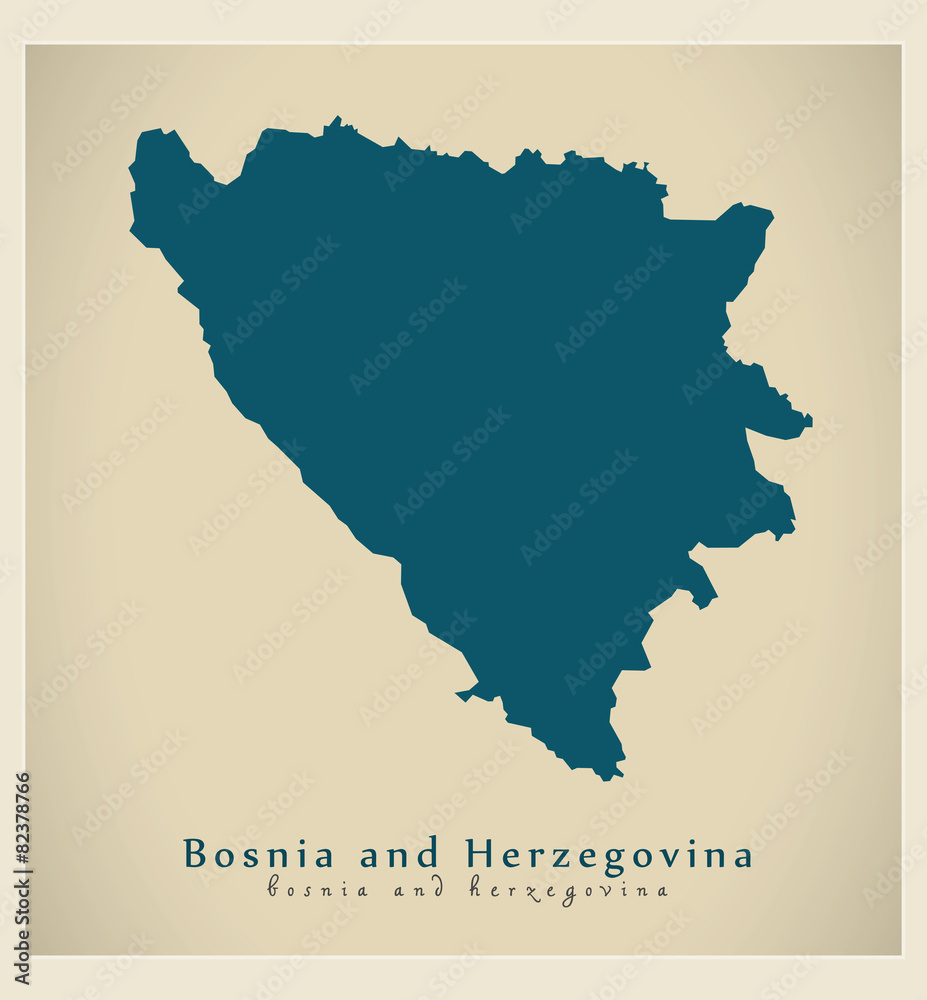 Modern Map - Bosnia and Herzegovina BA