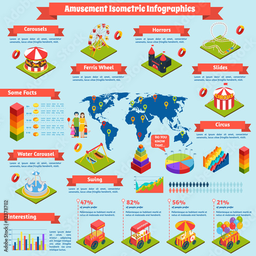 Amusement Isometric Infographics