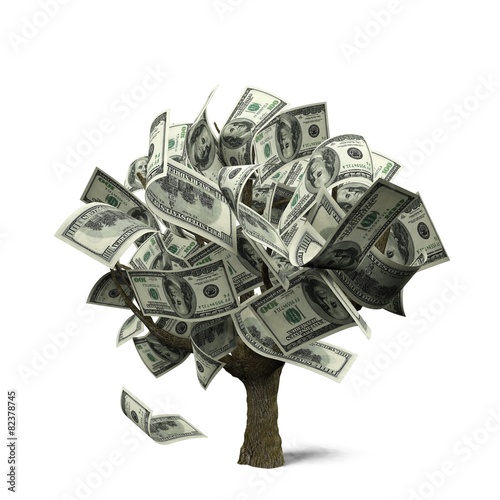 Money Tree. 3D. Money Tree