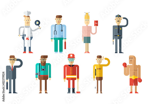 Profession people collection. Flat style design.