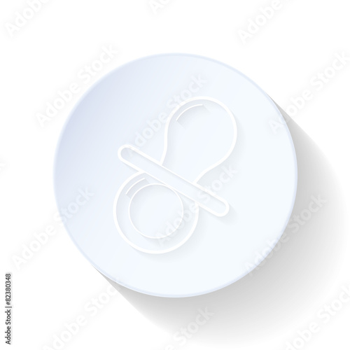 Baby nipple thin lines icon