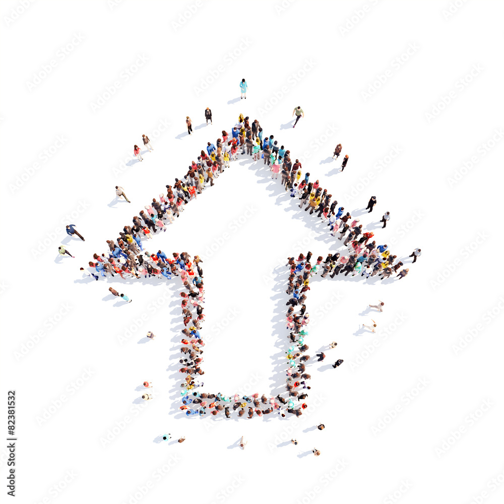 People in the form of arrows. People in the form of arrows.