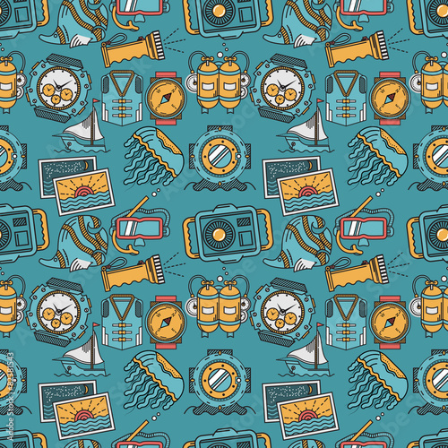 Colored vector background for sea leisure