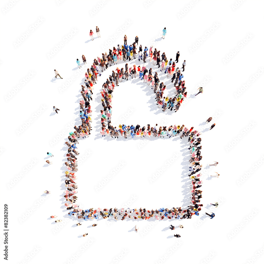 people in the form of lock. people in the form of lock.
