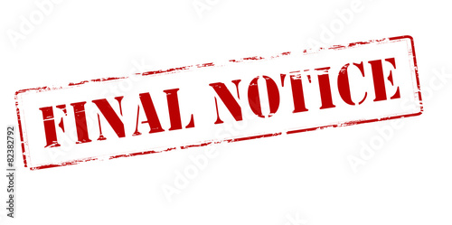 Final notice