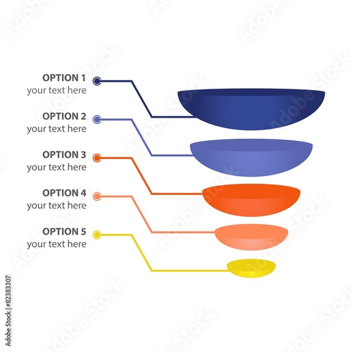 Sales or Conversion Funnel, isolated on white