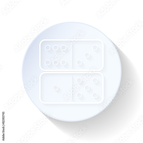 Dominoes thin lines icon