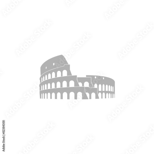 A simple icon silhouette Coliseum in Rome.
