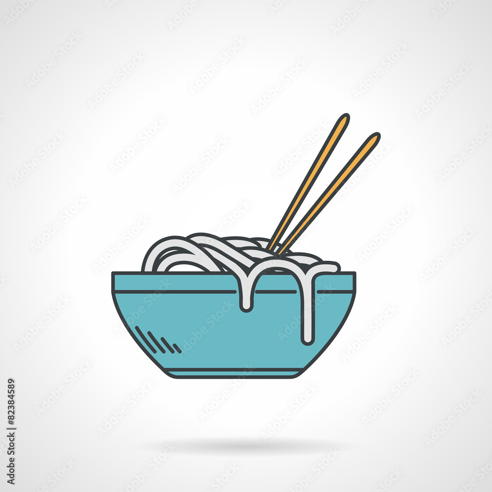 Flat vector icon for noodle dish