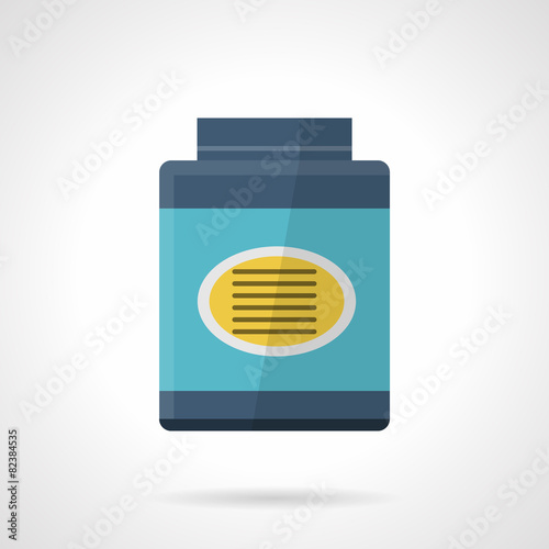 Flat vector icon for blue jar