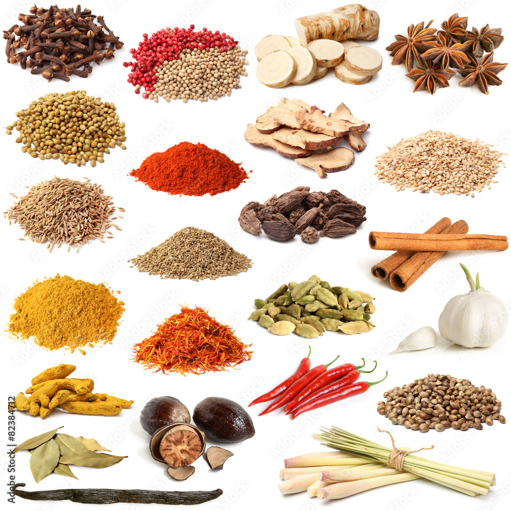 Selection of various spice