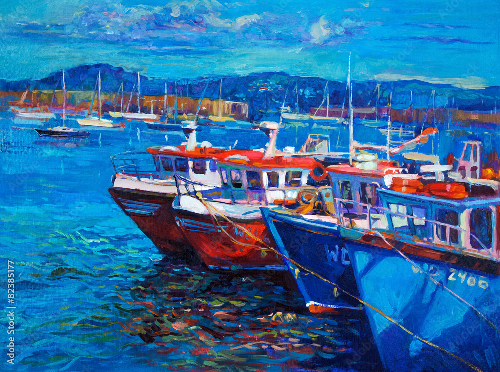 Fototapeta premium Fishing boats