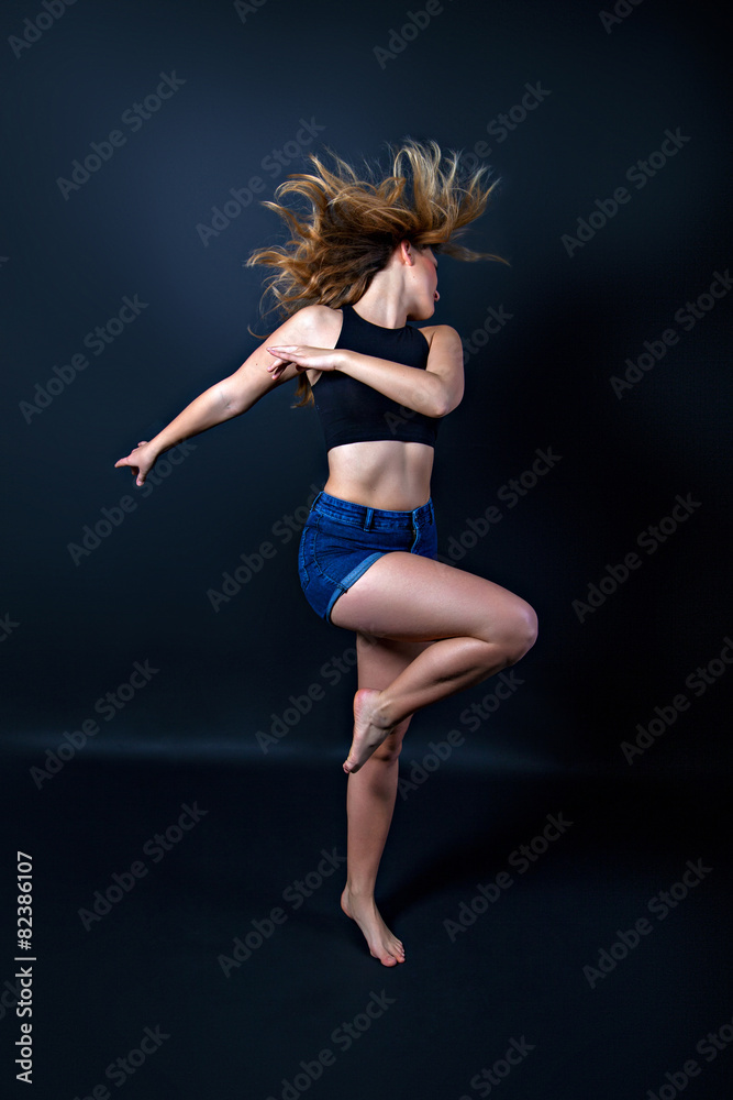 Young woman in modern dance