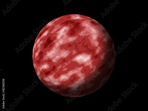 Red planet in space